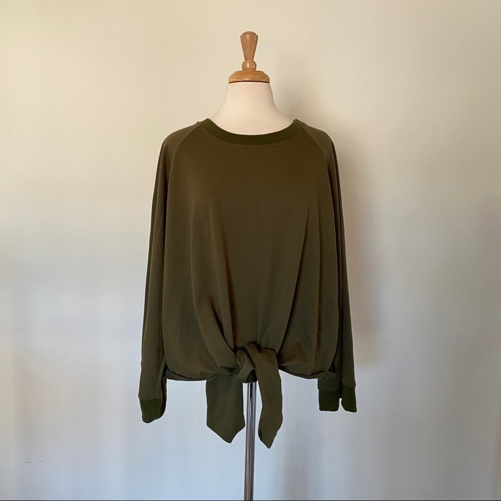 KOSMIOS Wide Sleeve Tie Waist Sweater L